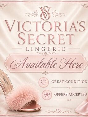 Victoria's Secret Pink Faux Feather Slide